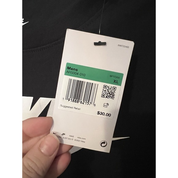 Nike Sportswear Icon Futura T-Shirt Tee Men's XL Black/White AR5004-010 - Picture 3 of 5